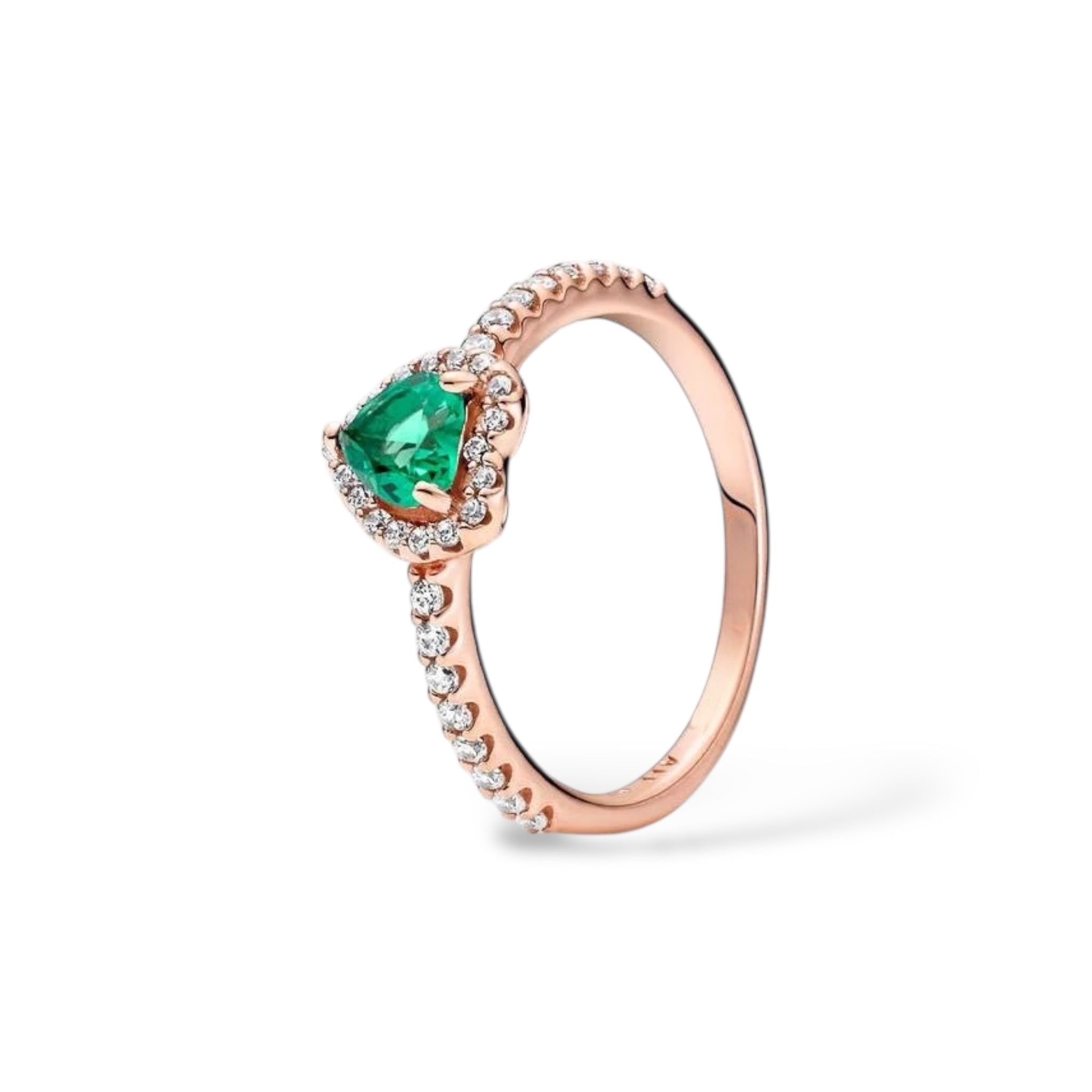 Cœur vert or rose