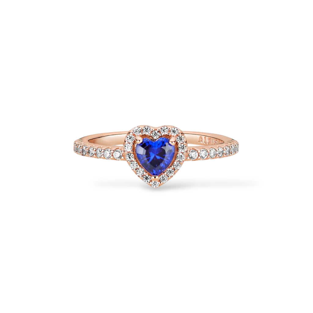 Cœur bleu or rose