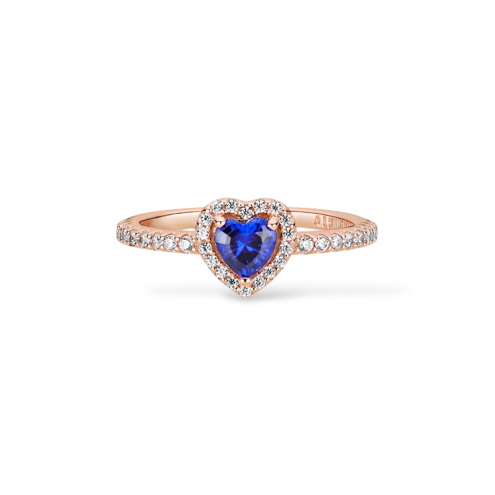 Cœur bleu or rose