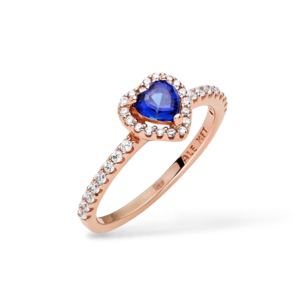 Cœur bleu or rose