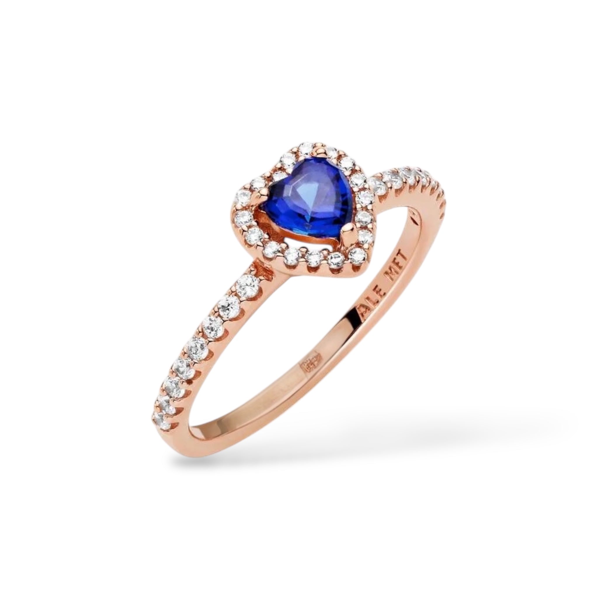 Cœur bleu or rose