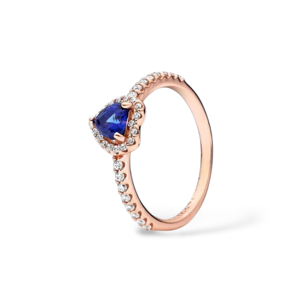 Cœur bleu or rose